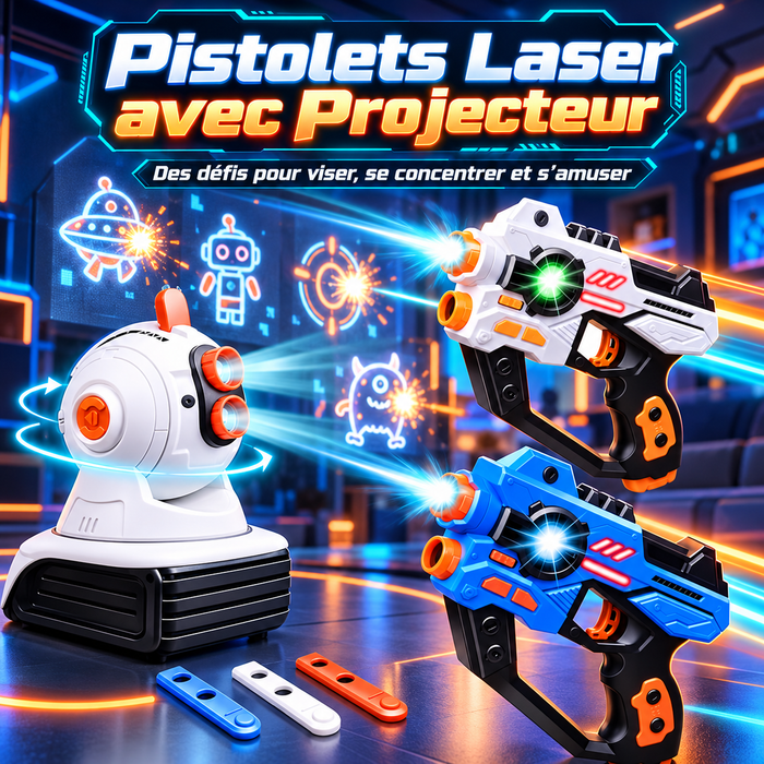 Pistolets Laser avec Projecteur – Défis de Concentration