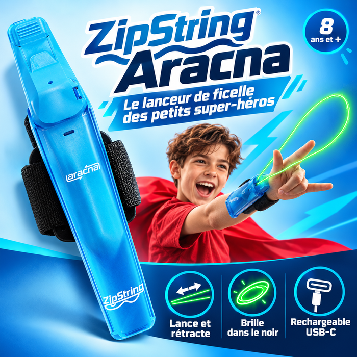 ZipString Aracna – Le Lance-Toile Lumineux qui Transforme les Enfants en Super-Héros