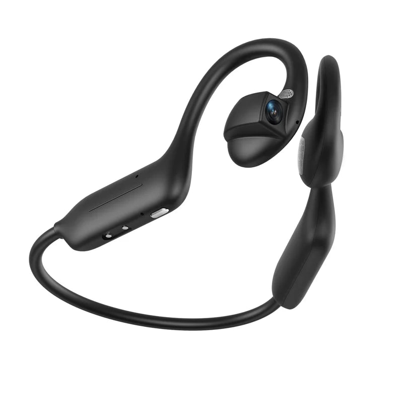 E12 AI Translator Earbuds with Camera - camera and controls