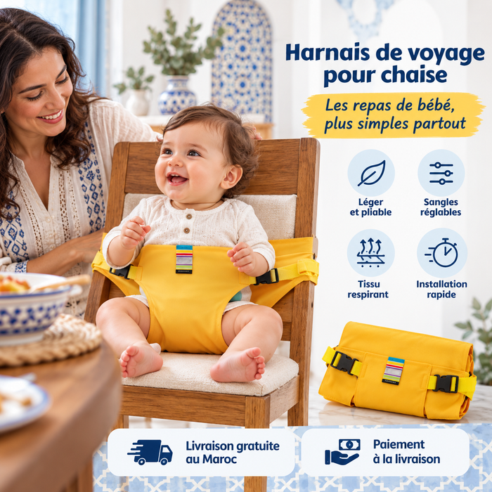 Harnais de Voyage PYRUVAE – Siège d’Appoint Portable pour Bébé
