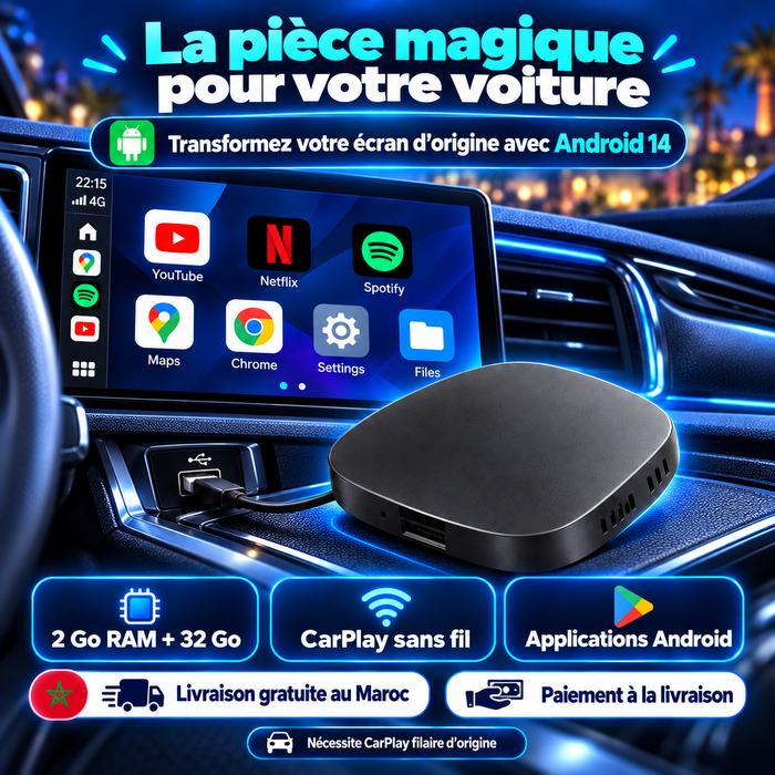 La Pièce Magique pour Votre Voiture – CarPlay Box Android 14